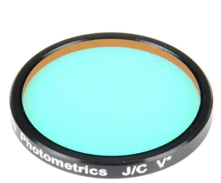 The JC Optics JC V2 filter is shown alongside the words "JC Optics," linked to Astrodon Photometrics by Farpoint Astro.